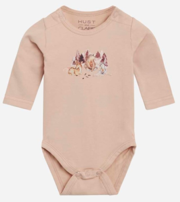 Hust &amp; Claire Baby Body Bebe Waldtiere peach rose 56