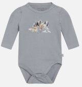 Hust &amp; Claire Baby Body Bebe Waldtiere blaugrau