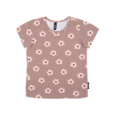 Pure Pure Baby T-Shirt Bl&uuml;mchen taupe 74